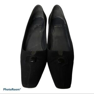 STUART WEITZMAN  BLACK BLOCK KITTEN HEELS